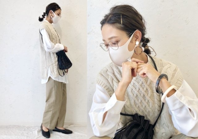 ダイソー マスクしてても大人可愛い ヘアアレンジ 秋冬コーデ モデルプレス