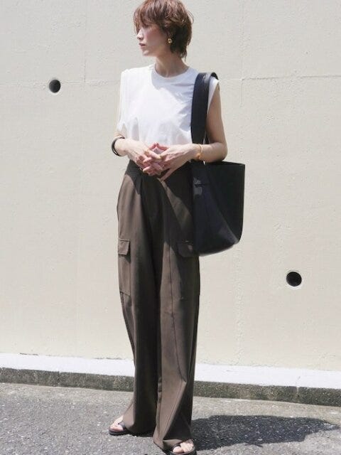ワイドパンツコーデ
