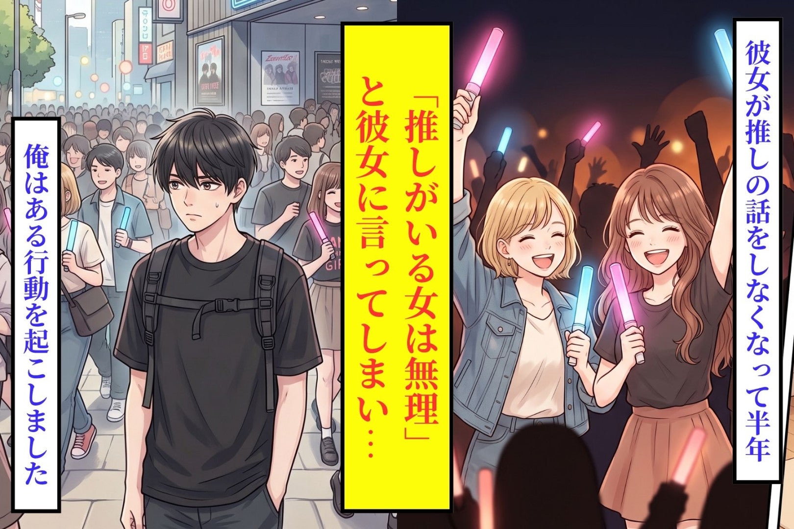彼女が推しの話をしなくなって半年。「無理」と言った俺がライブ会場へ行った理由