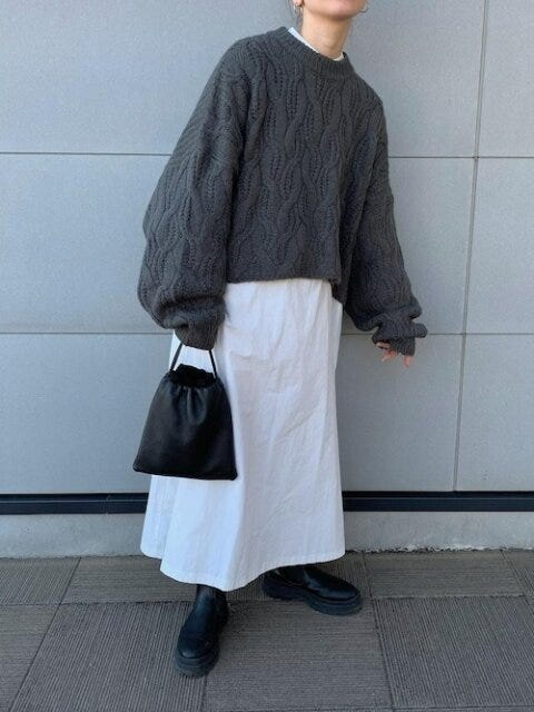 ニット コーデ 冬 大人の最旬ニットコーデ