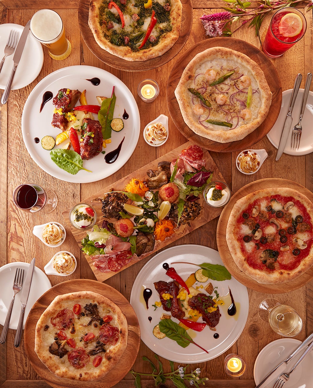 限定ディナープラン「800°DEGREES SPECIAL DINNER PLAN」￥3,000／画像提供：ルミネ