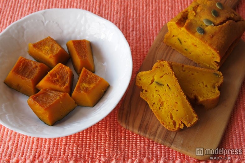 「かぼちゃの煮物→かぼちゃのパウンドケーキ」