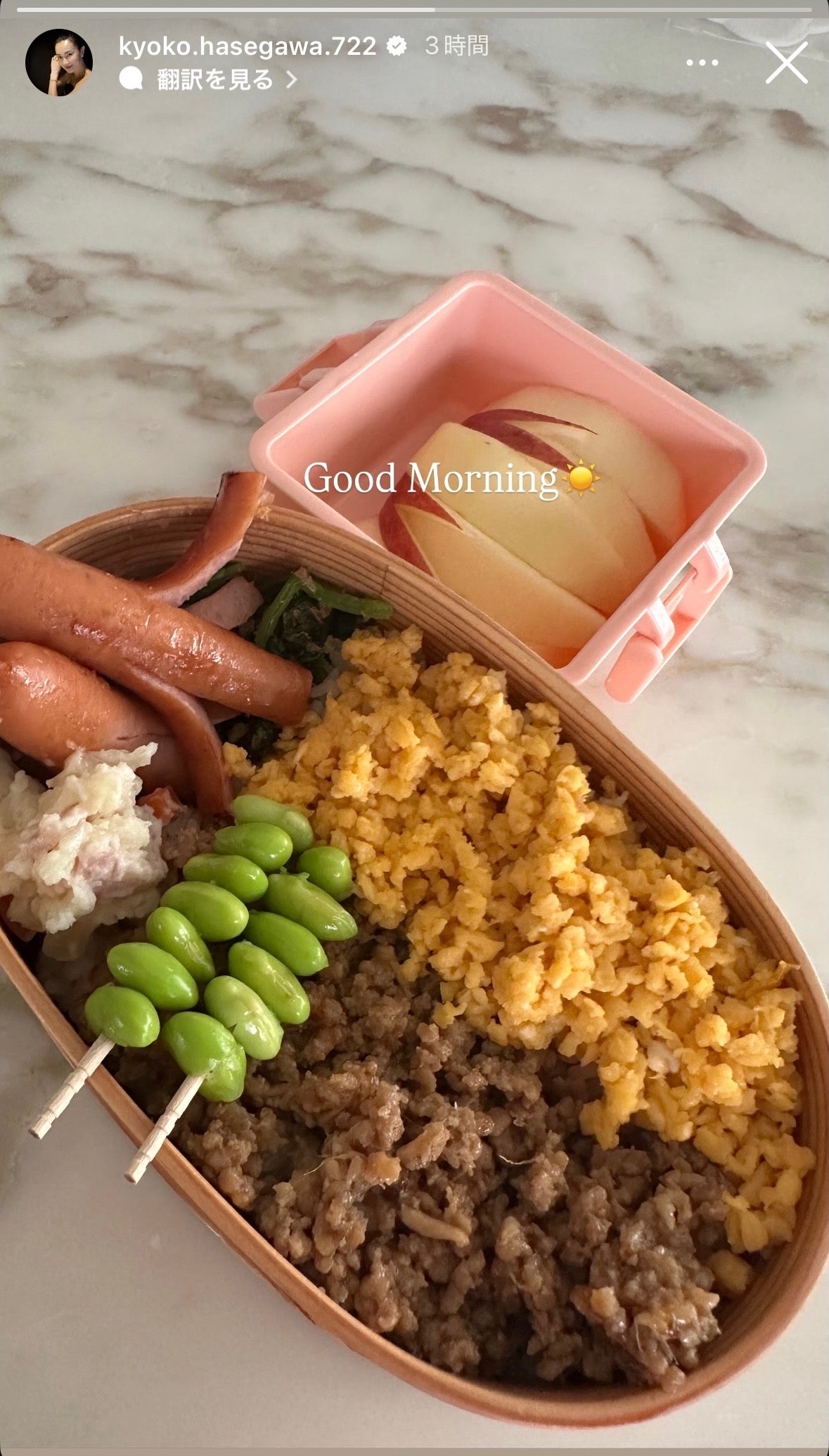 長谷川京子Instagramストーリーズより