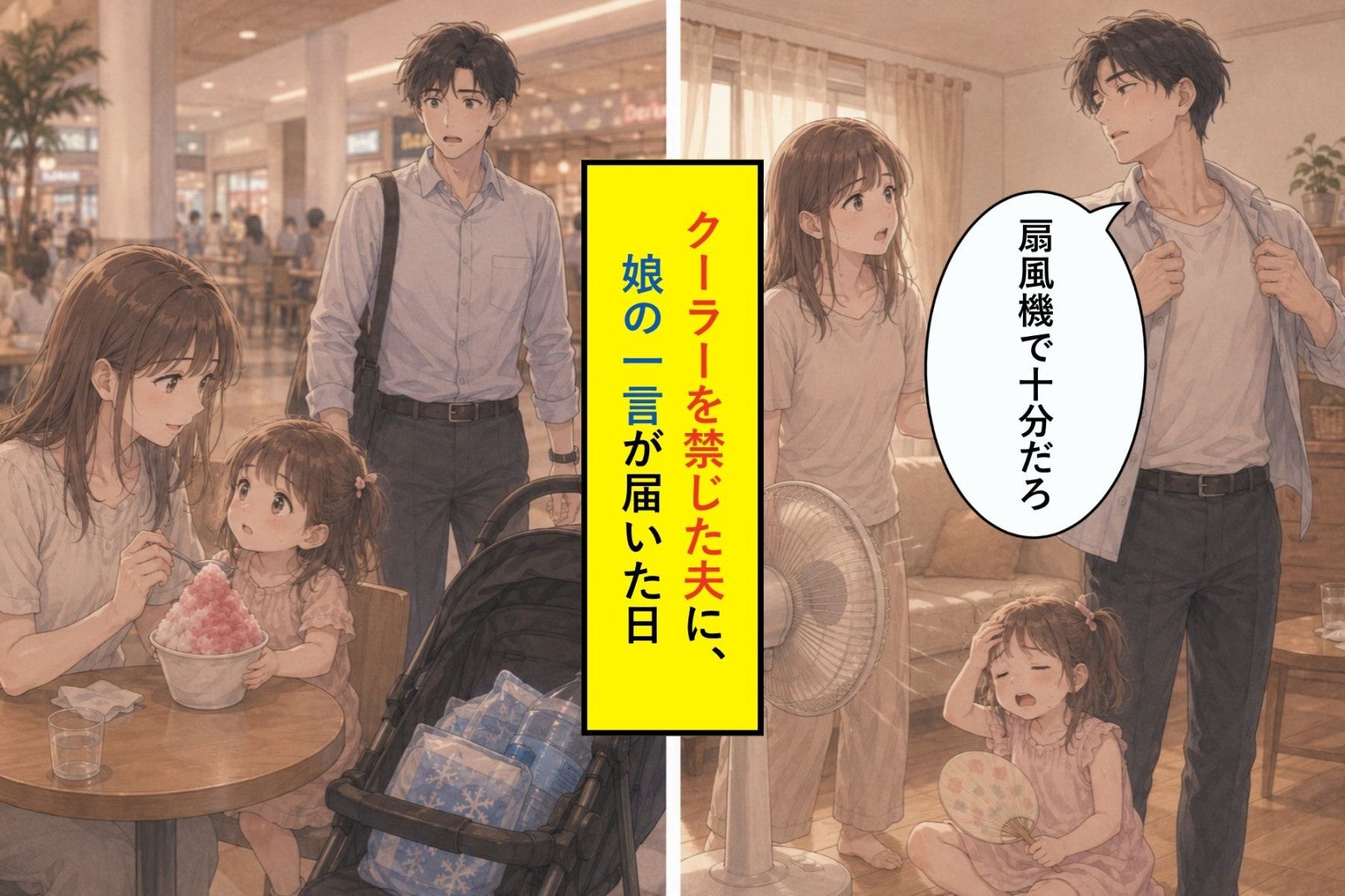 「扇風機で十分だろ」とクーラーを禁じた夫に、娘の一言が届いた日
