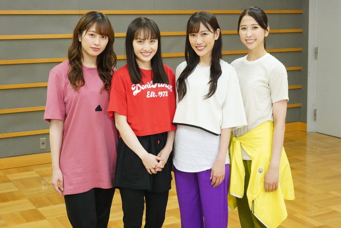 ももいろクローバーZ(左から:佐々木彩夏、百田夏菜子、高城れに、玉井詩織)(C)フジテレビ