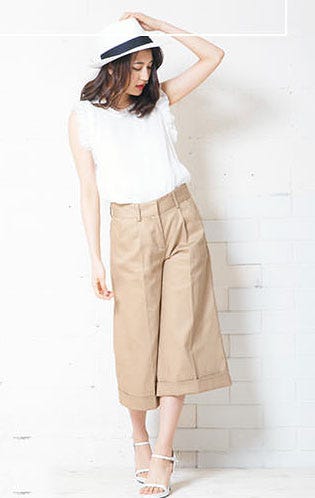 センタープレス入ツイルガウチョパンツ「神戸レタス」2990円(税込)/画像提供:神戸レタス
