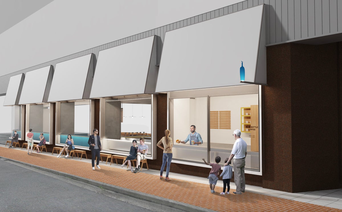 ブルーボトルコーヒー 神戸阪急カフェ／画像提供：ブルーボトルコーヒージャパン