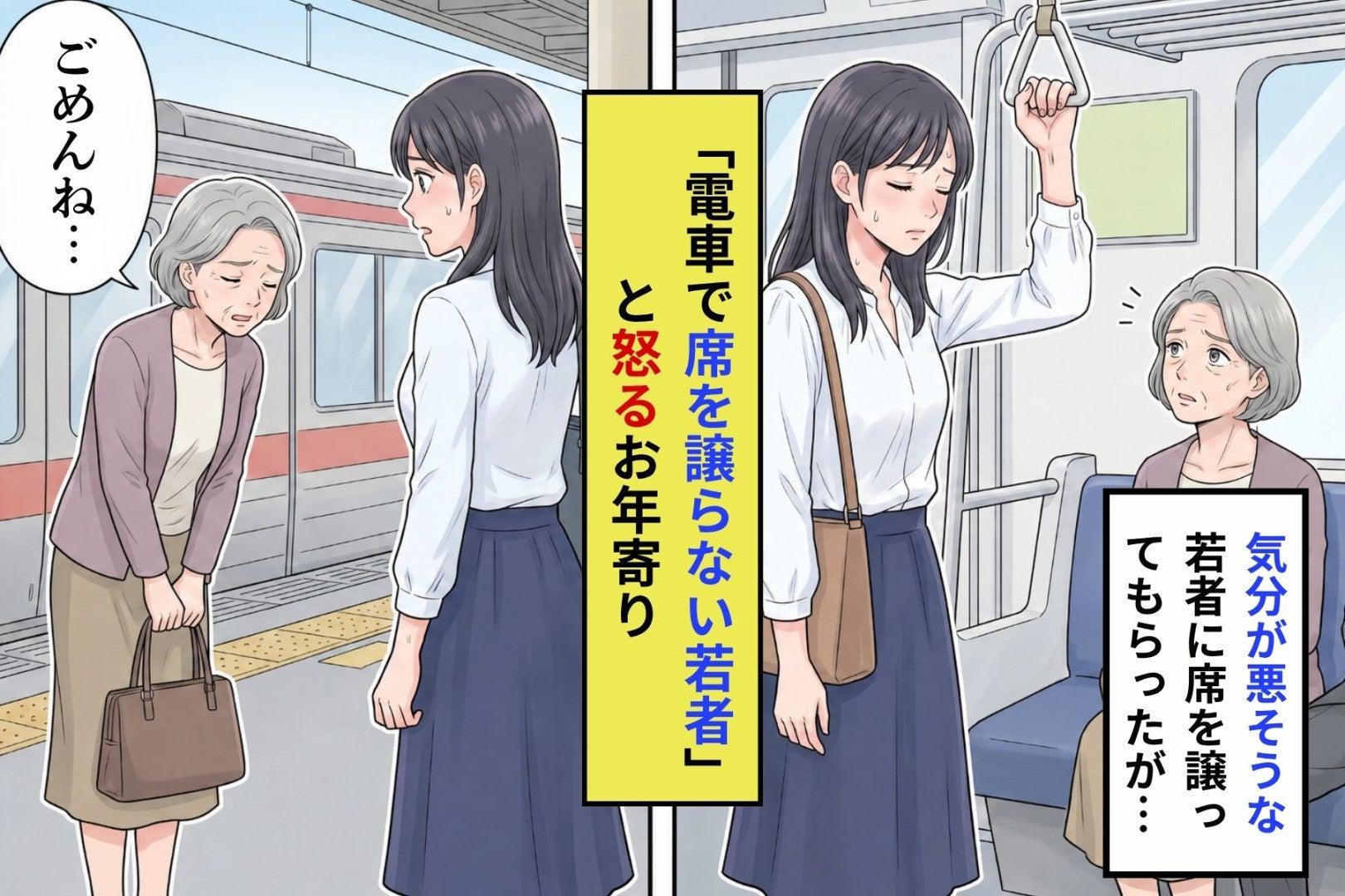 孫ほどの若い子に席を譲ってもらった朝、私はその子の青ざめた横顔を忘れられなかった