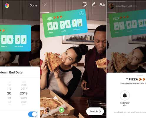 Instagram、ライブ動画機能に2つの新ツール カウントダウンスタンプも登場