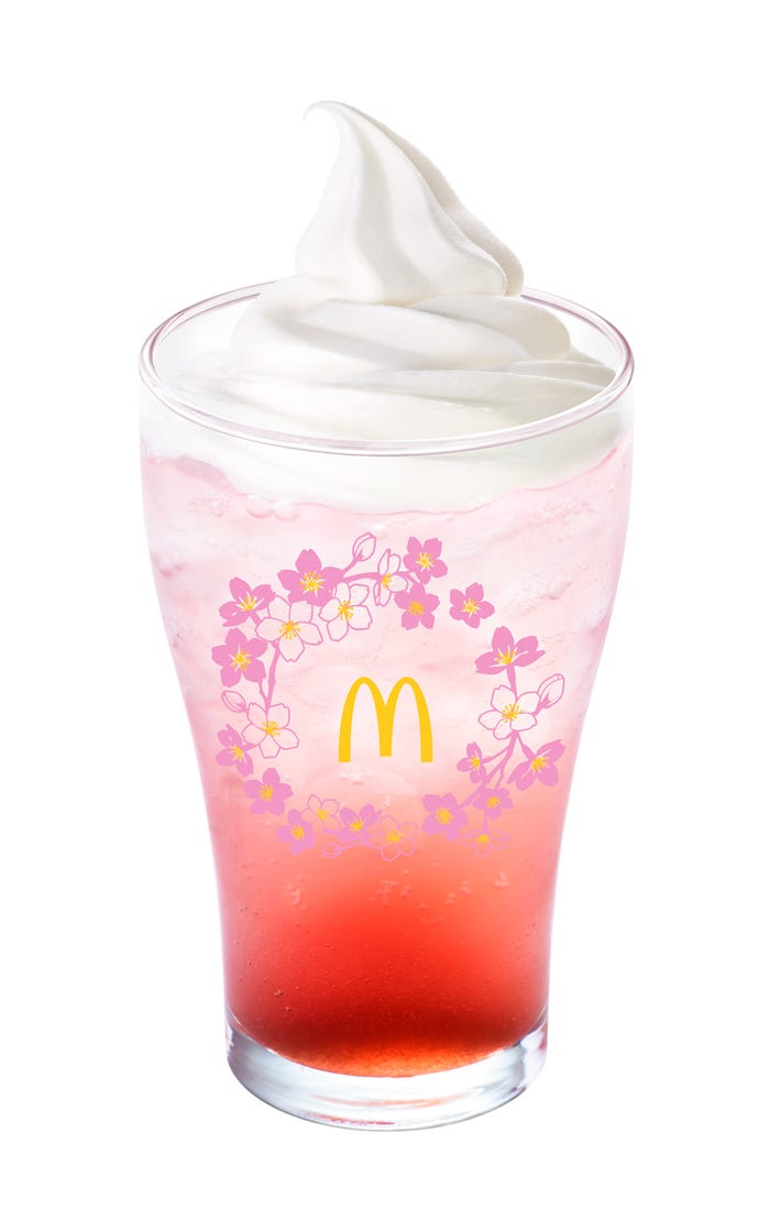 マックフロート(R) 岩手県産白桃(果汁1%)/画像提供:日本マクドナルド