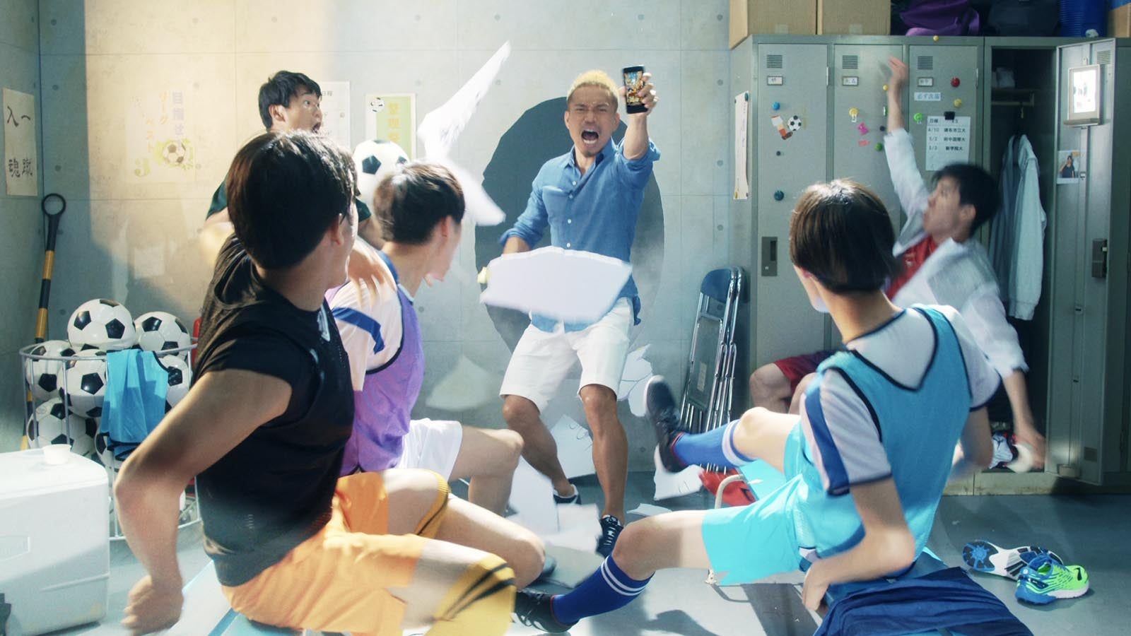 長友佑都選手が出演する新CMのワンシーン（提供写真）