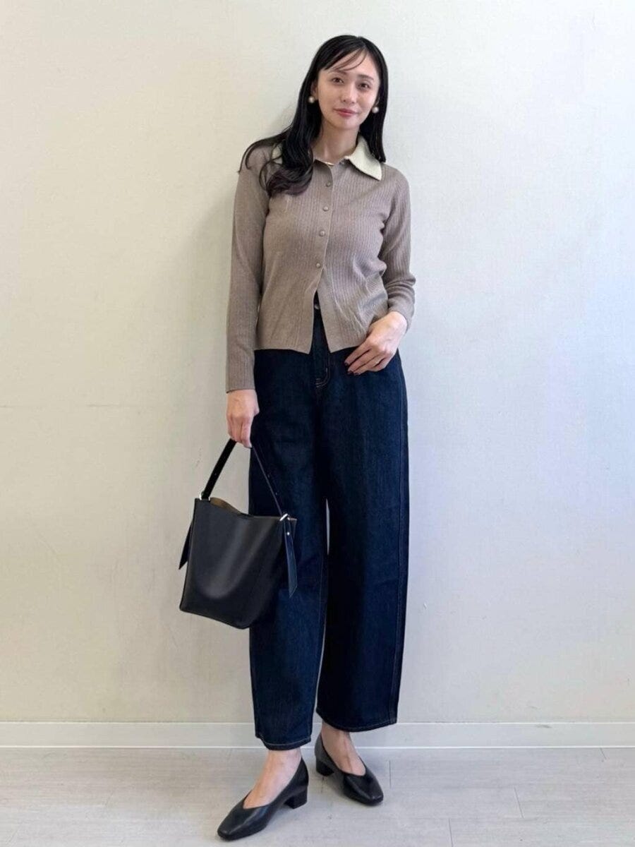 グローバルワーク大人女性おすすめ襟付きカーディガン