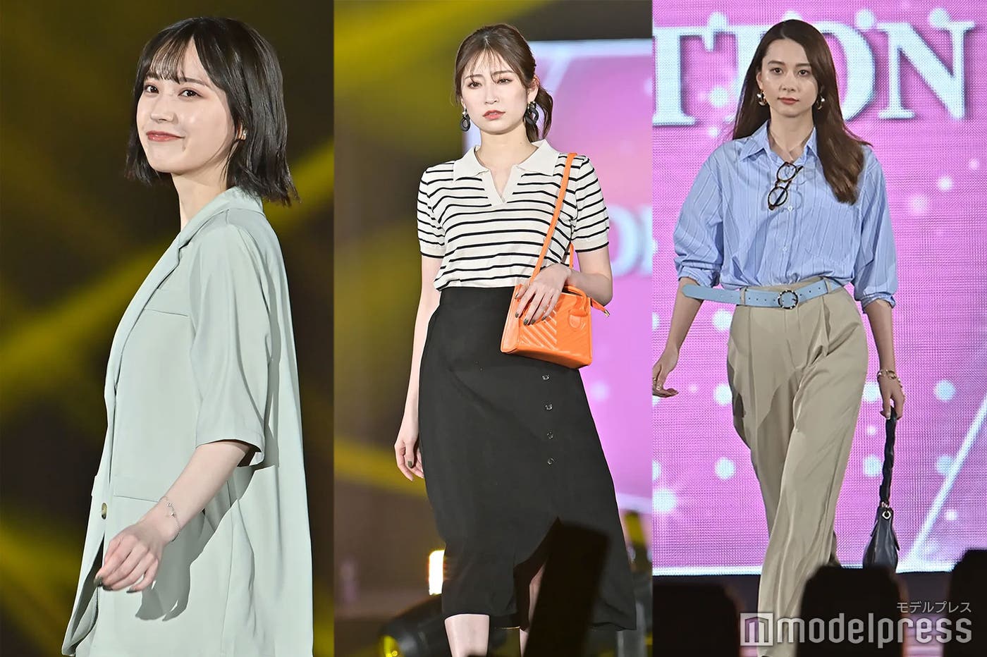 (左から)那須ほほみ、吉田朱里、Niki(C)モデルプレス