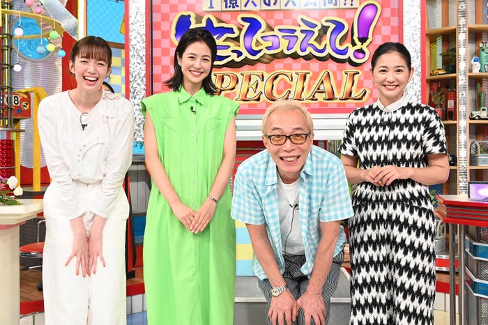 佐藤栞里、夏目三久、所ジョージ、関根麻里(C)日本テレビ