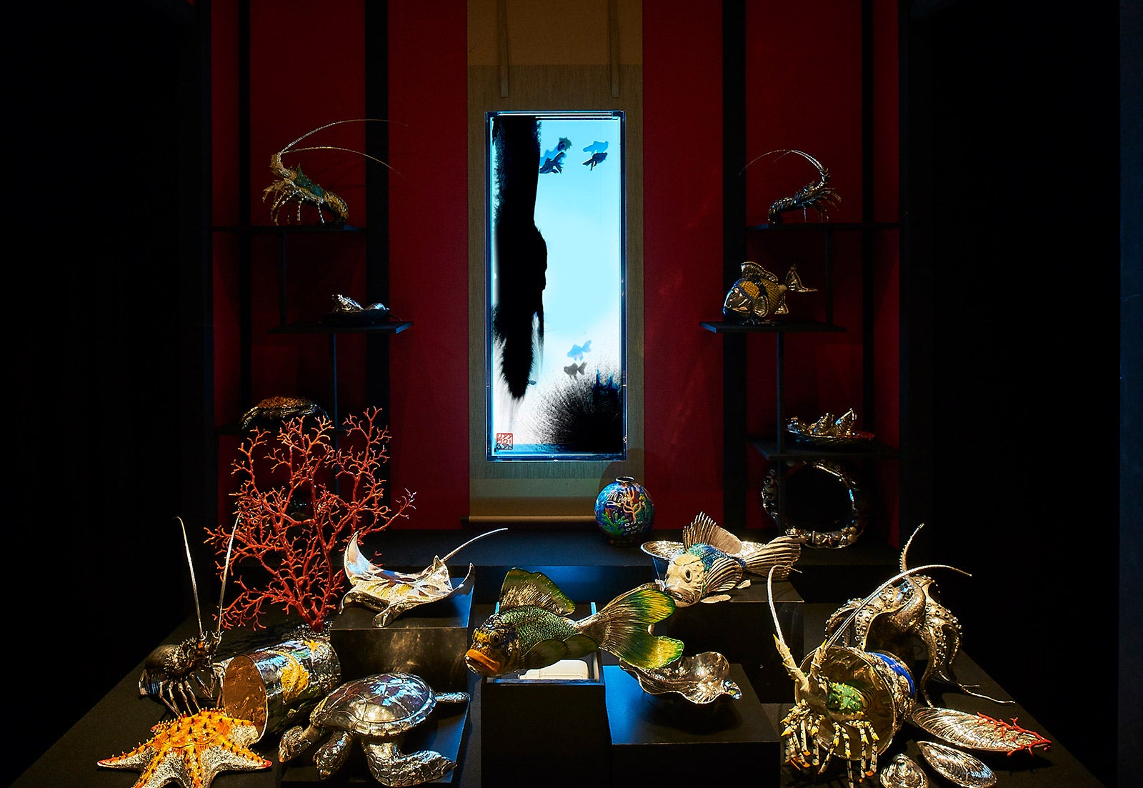 床掛け金魚飾り／画像提供：アートアクアリウム博多実行委員会