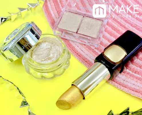 太陽の下で映える!夏のイベントはゴールドラメたっぷりメイクに決まり