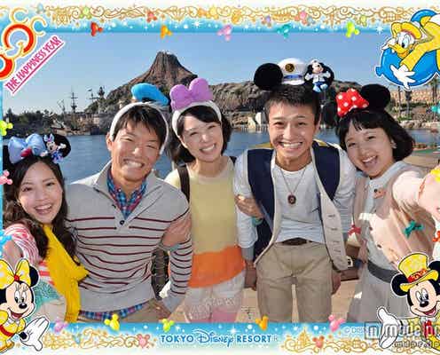 ディズニー、ミッキー&ミニーと特別な記念写真