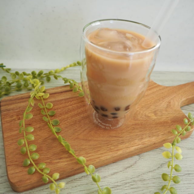 業務スーパー　冷凍タピオカでタピオカミルクティー