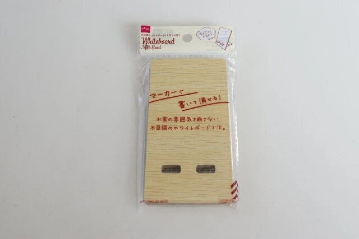 ダイソー　木目調ホワイトボード　スタンド型　パッケージ