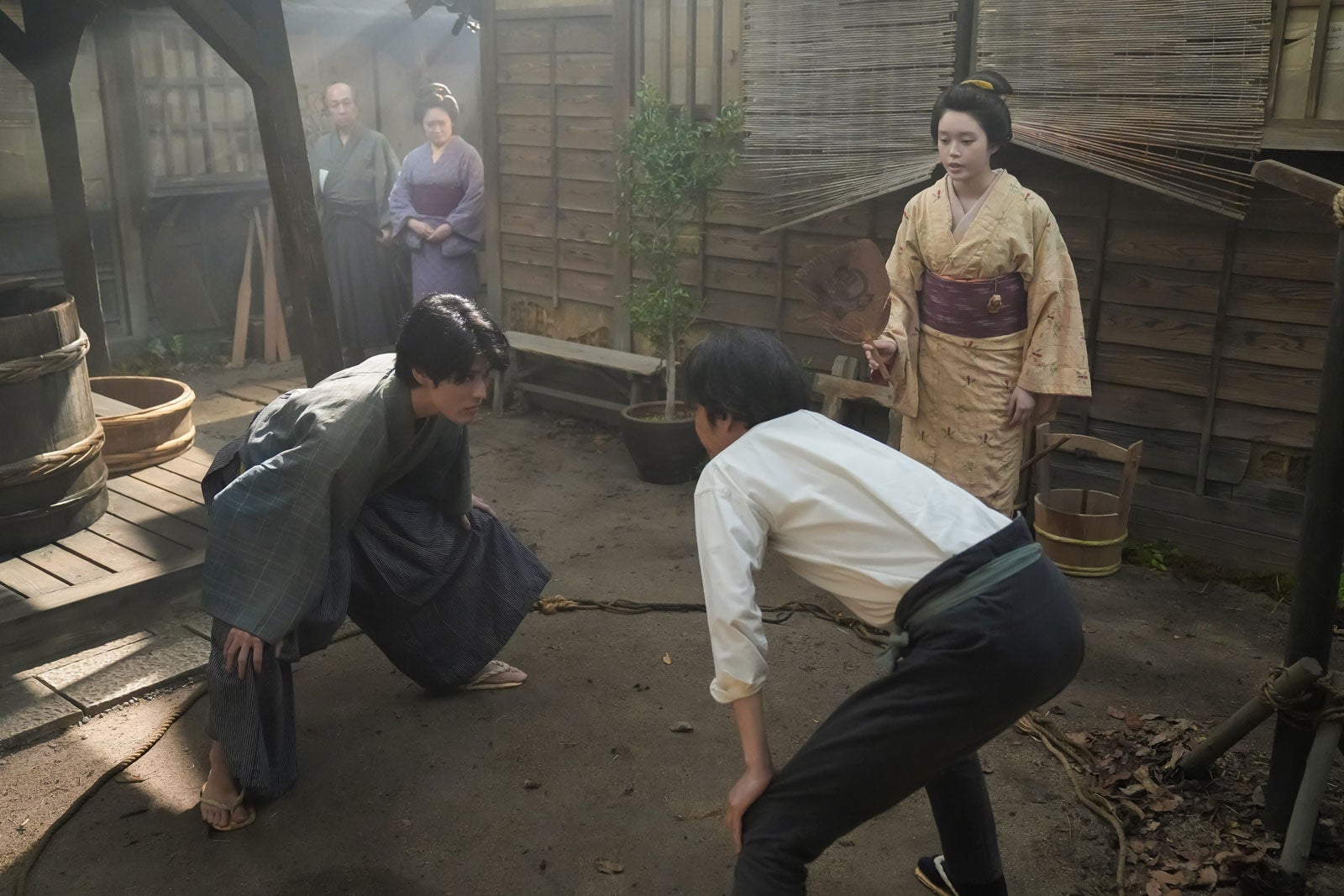 寛一郎、岡部たかし、高石あかりら「ばけばけ」第11話（C）NHK