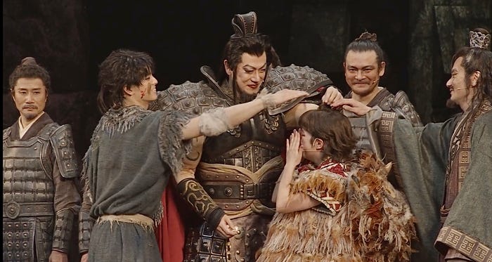 高野洸、山口祐一郎、川島海荷、小西遼生/舞台「キングダム」大千穐楽より(C)原泰久/集英社