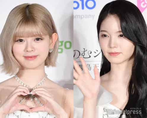 NiziUリク&アヤカ、美ウエストちらり衣装のオフショット「可愛すぎる」ポーズにも注目集まる