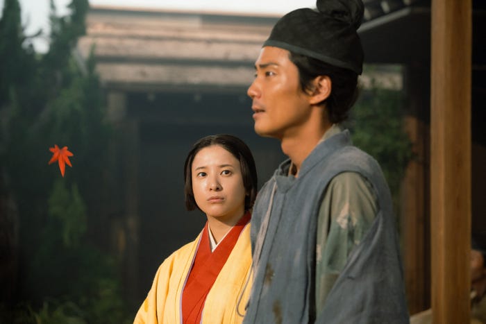 吉高由里子、毎熊克哉「光る君へ」第8話より(C)NHK