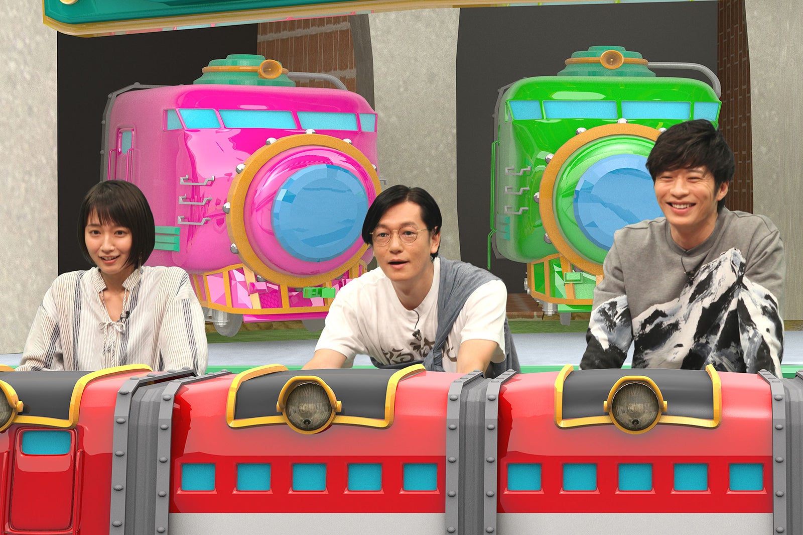 吉岡里帆、井浦新、田中圭 （C）フジテレビ