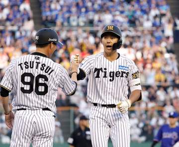 阪神 ドラ1カルテット8安打4打点で快勝 立石プロ初安打、佐藤輝キング12号 西勇は開幕から3戦3勝