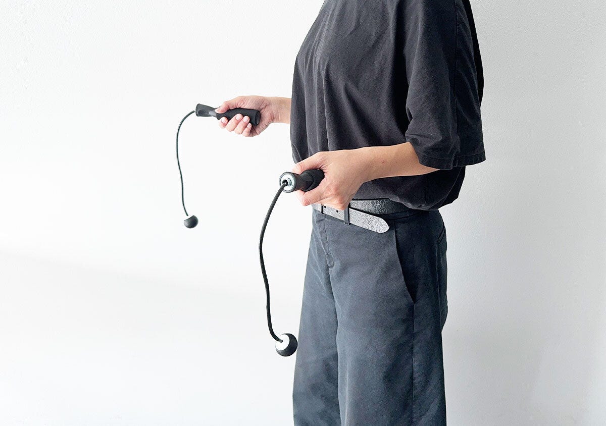 ダイソーのエア縄跳び　使用例