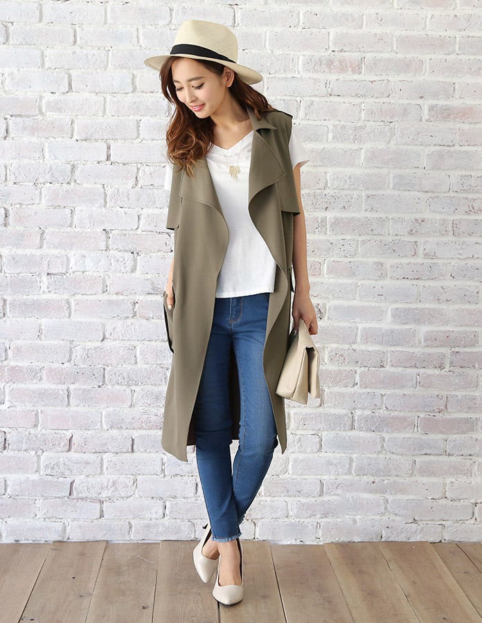 ロング丈トレンチジレ/ベスト「LuzLlena」4,270円(税込)/画像提供:LuzLlena