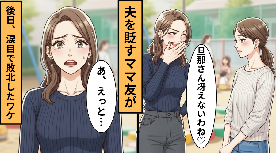 「旦那さん冴えないね♡」夫を見下すママ友！だが夫「一言いいですか」⇒次の瞬間ママ友が”涙目”になったワケ