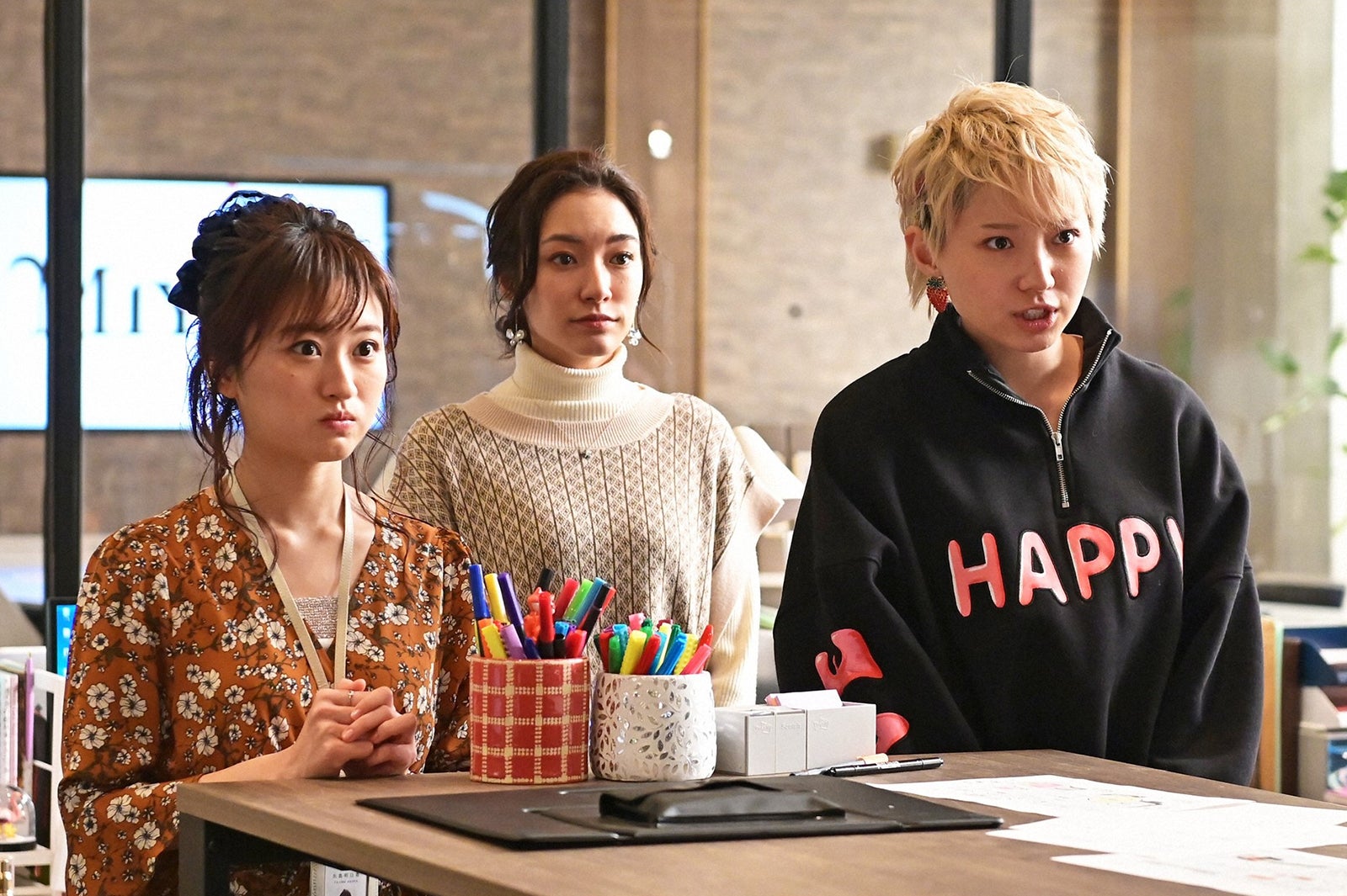 星野梨華、吉田沙世、太田夢莉「オー！マイ・ボス！恋は別冊で」第9話より（C）TBS