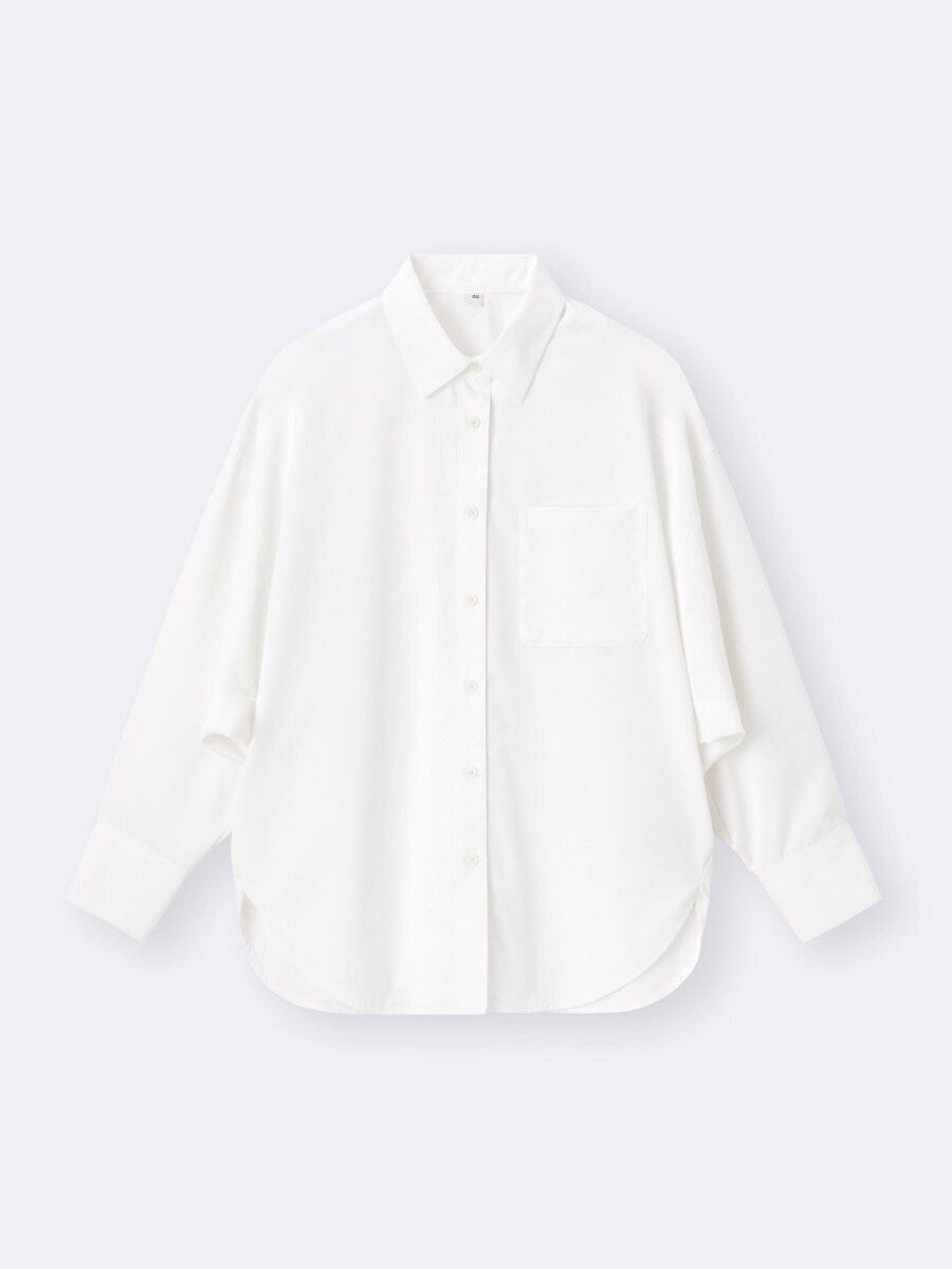 2026gu春大人女性おすすめドルマンスリーブシャツ