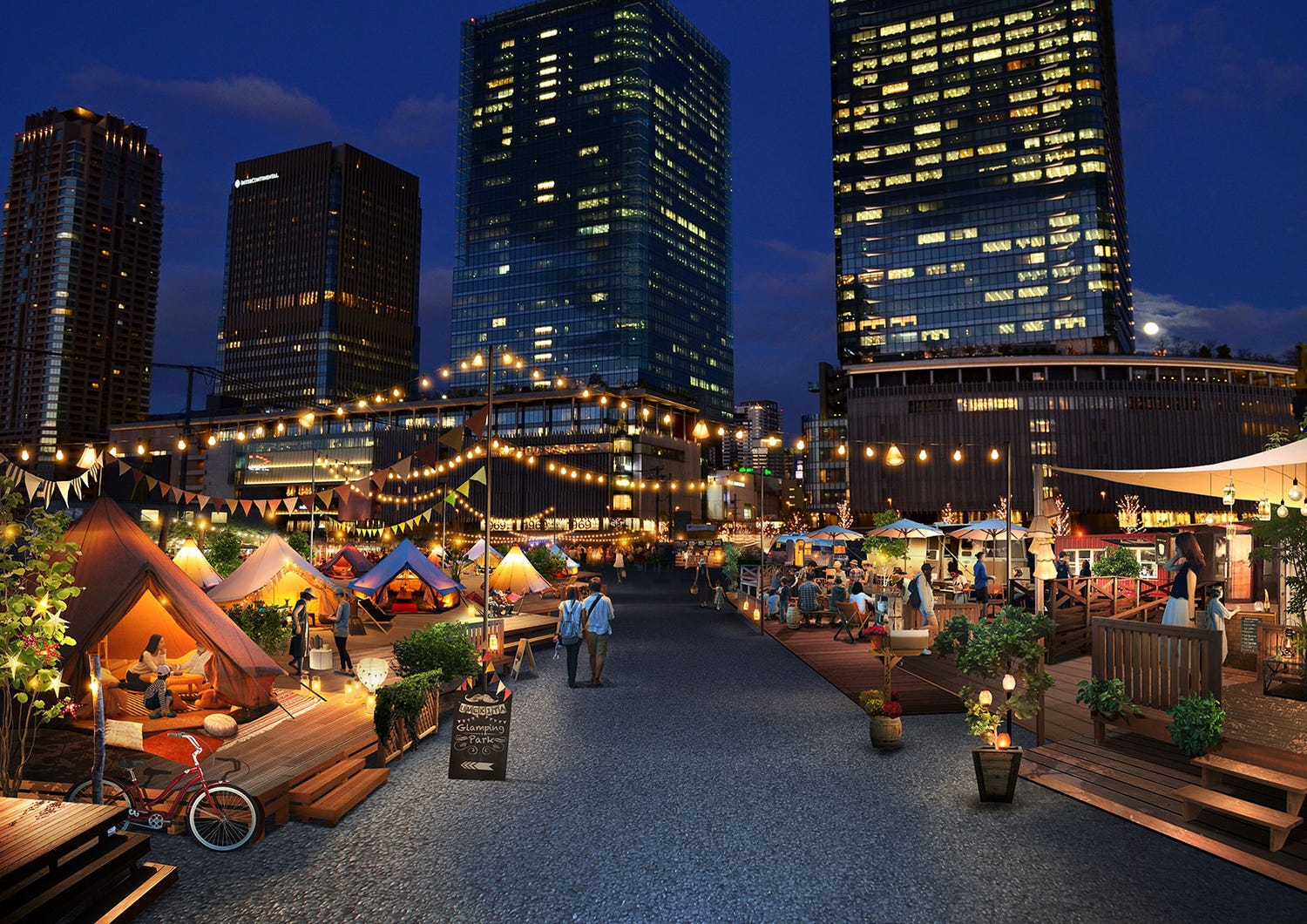 大阪のど真ん中でBBQとグランピングが楽しめる「ウメキタ!!!GLAMPING&RESORT」が誕生