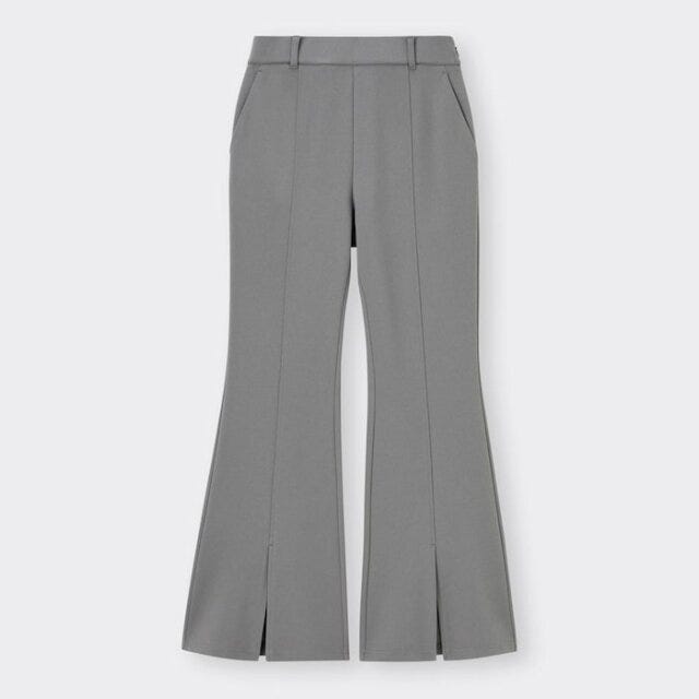 GU　ボトムス　カットソースリットフレアパンツ