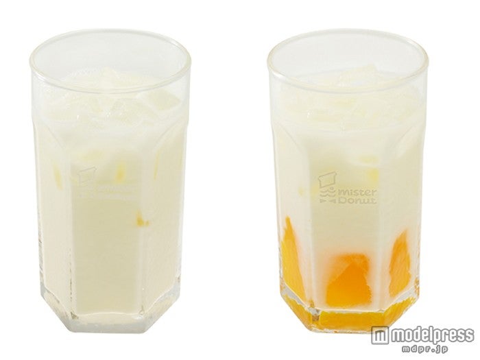 ミスドラッシー（左から）プレーン、マンゴーゼリー