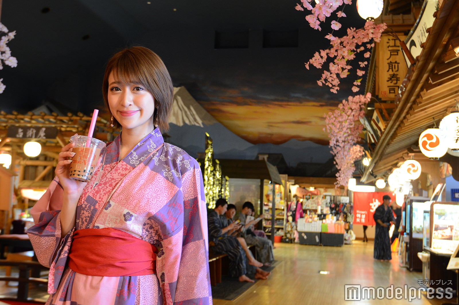 大江戸温泉物語 女性用 館内浴衣 お台場 - 水着