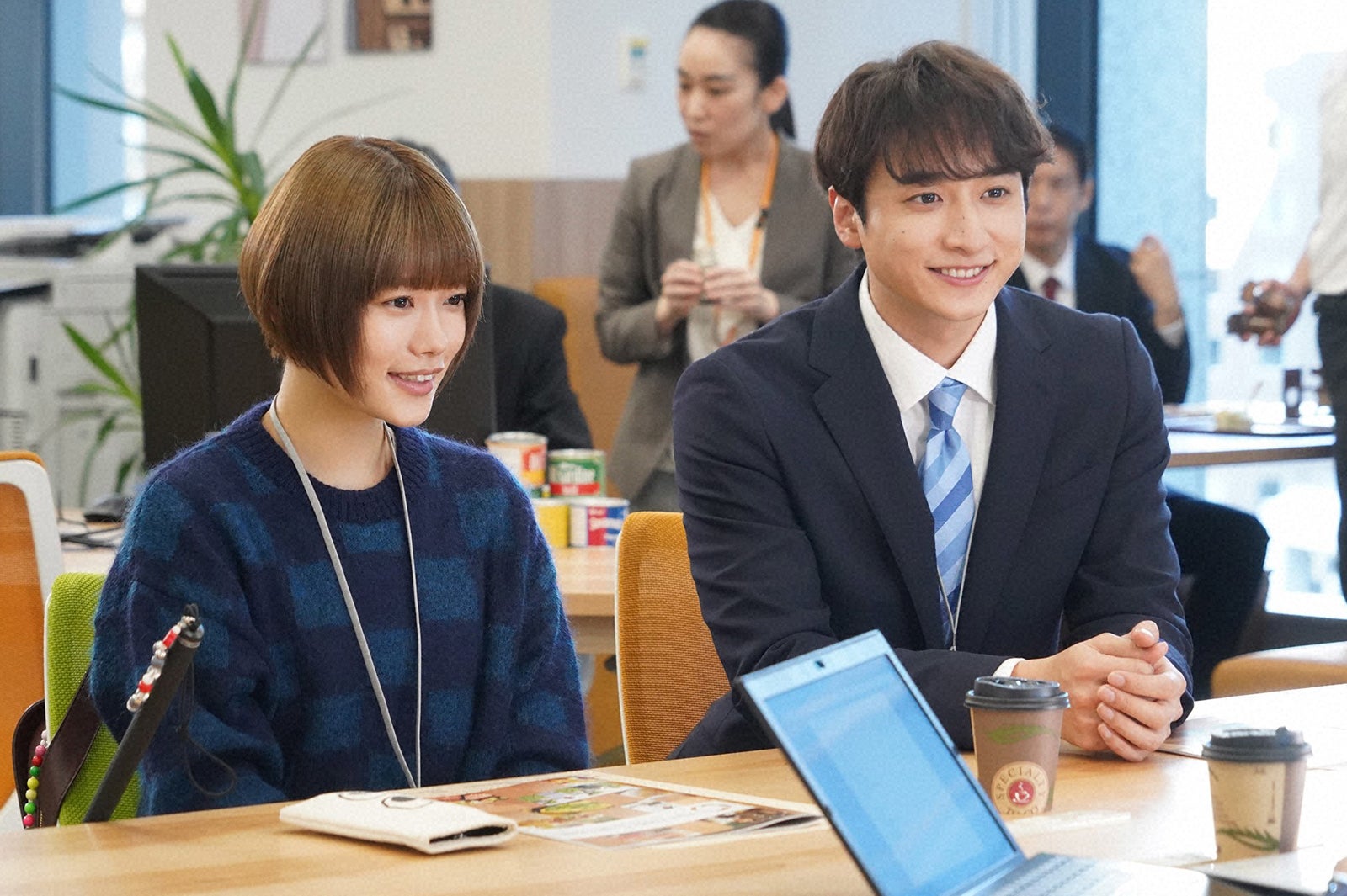 杉咲花、小関裕太  「恋です！～ヤンキー君と白杖ガール～」第9話より（C）日本テレビ