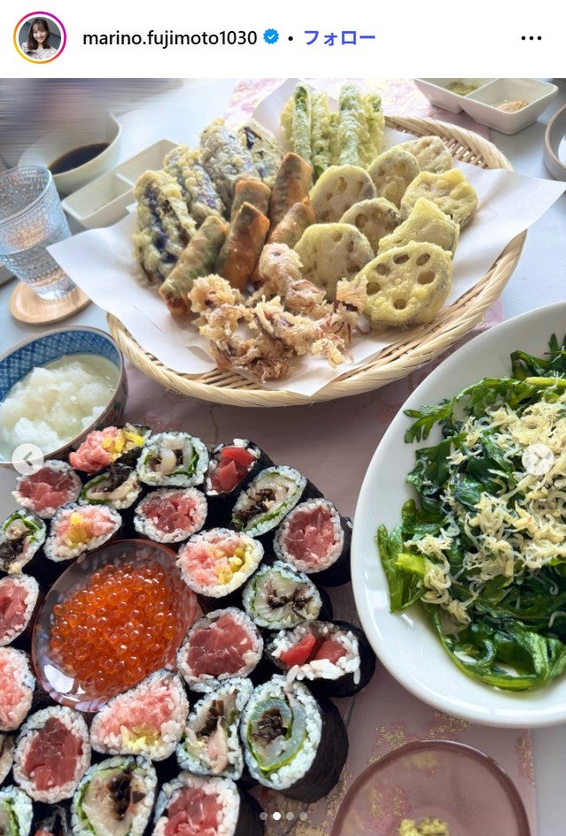 藤本万梨乃アナInstagramより