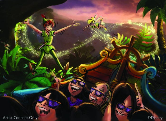 「ピーターパンのネバーランドアドベンチャー」の内観(C)Disney