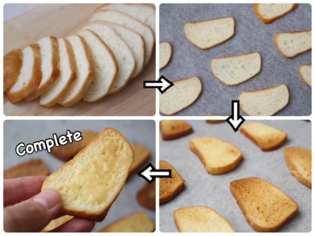 コストコ マスカルポーネロールアレンジレシピのラスク