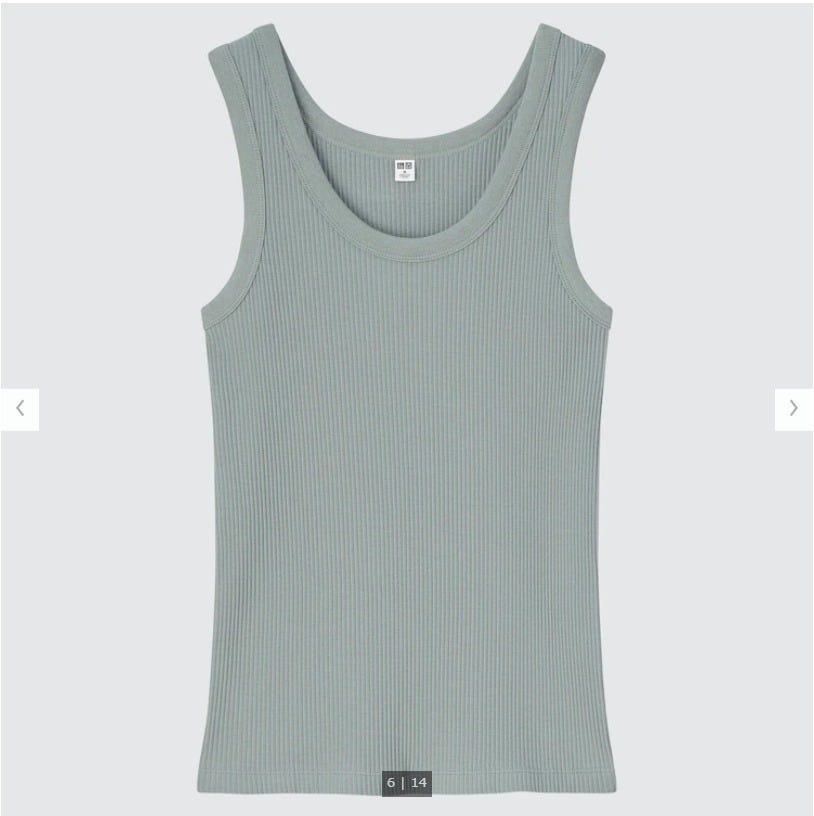 ユニクロ　uniqlo　レディース　アイテム　おすすめ　オススメ　トレンド　人気　コスパ　使える　おしゃれ　お洒落　オシャレ　2022　夏　人気　名品　リブタンクトップ　リブ　タンクトップ