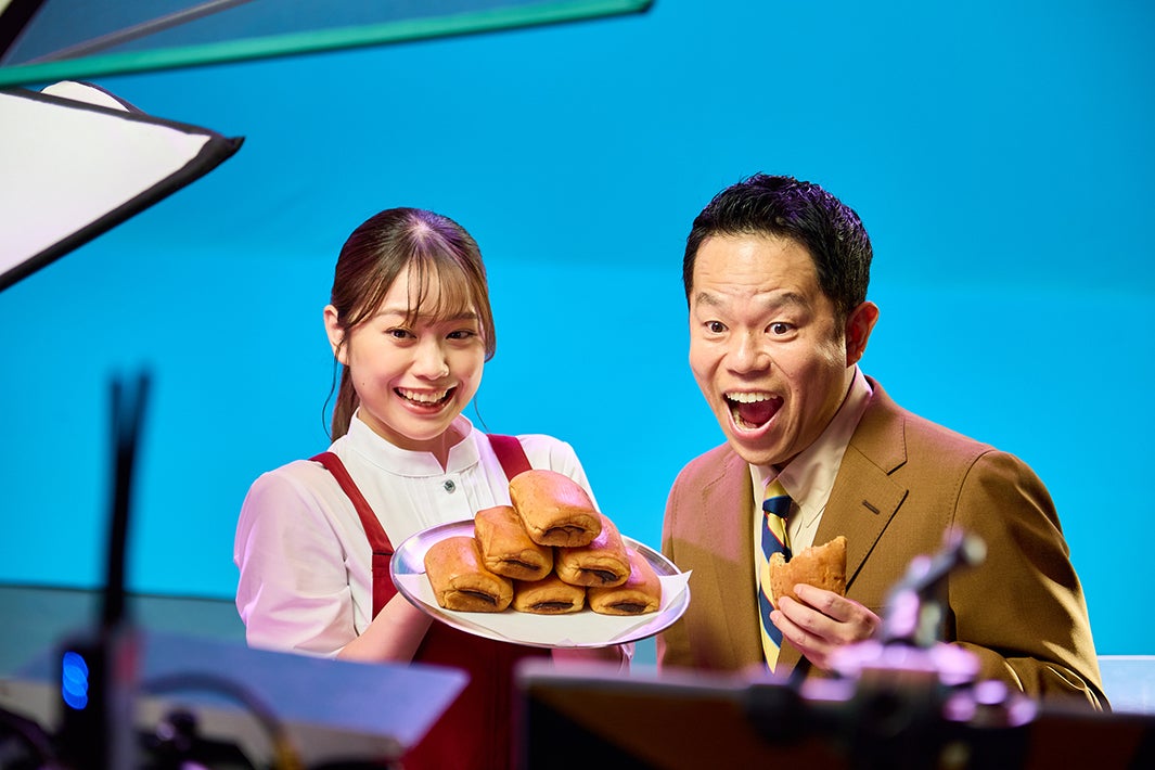 森山未唯、津田篤宏／新TVCM「完全メシパーン 篇」（提供写真）