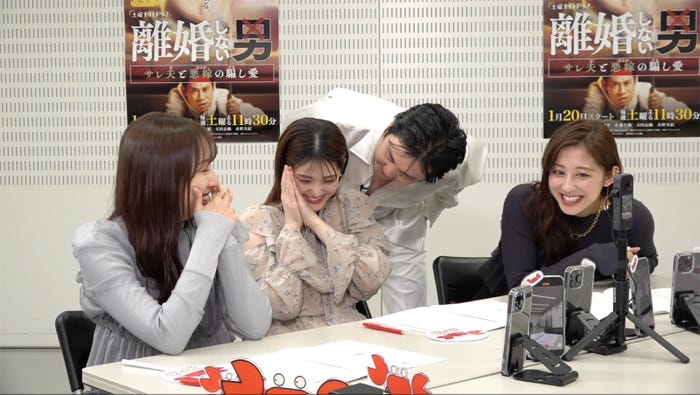 新内眞衣、松村沙友理、栗谷、斎藤ちはる(C)テレビ朝日