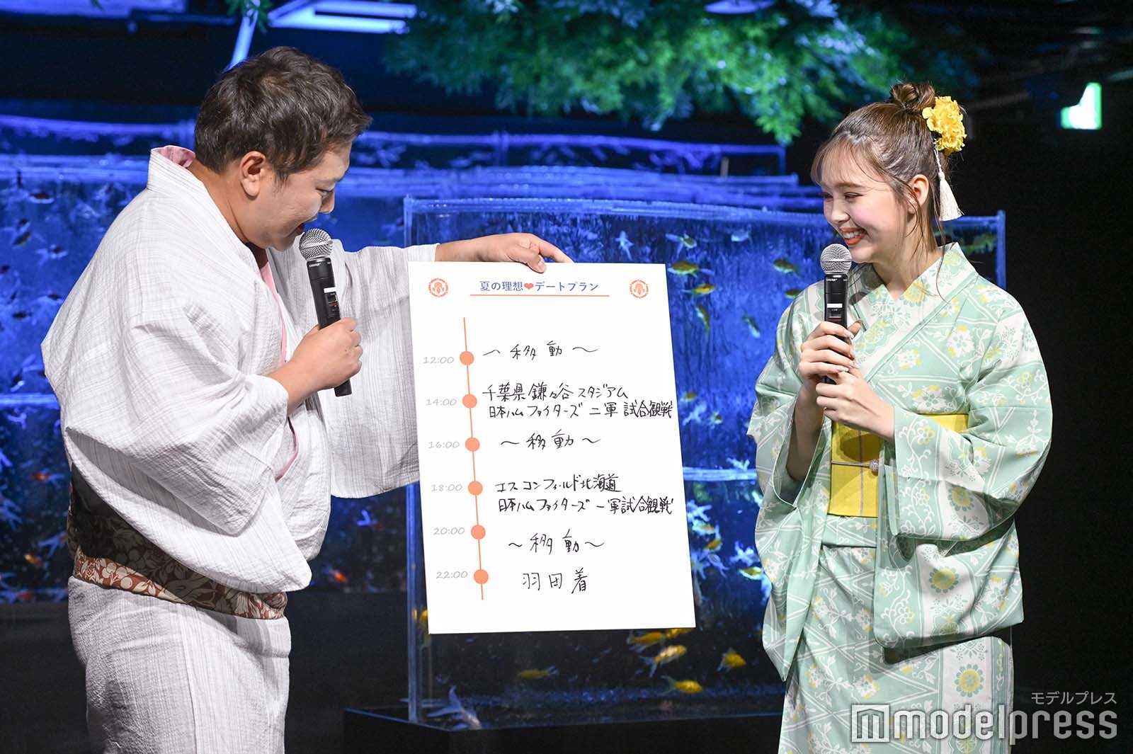 藤田ニコルにデートプランを提案するとにかく明るい安村（C）モデルプレス