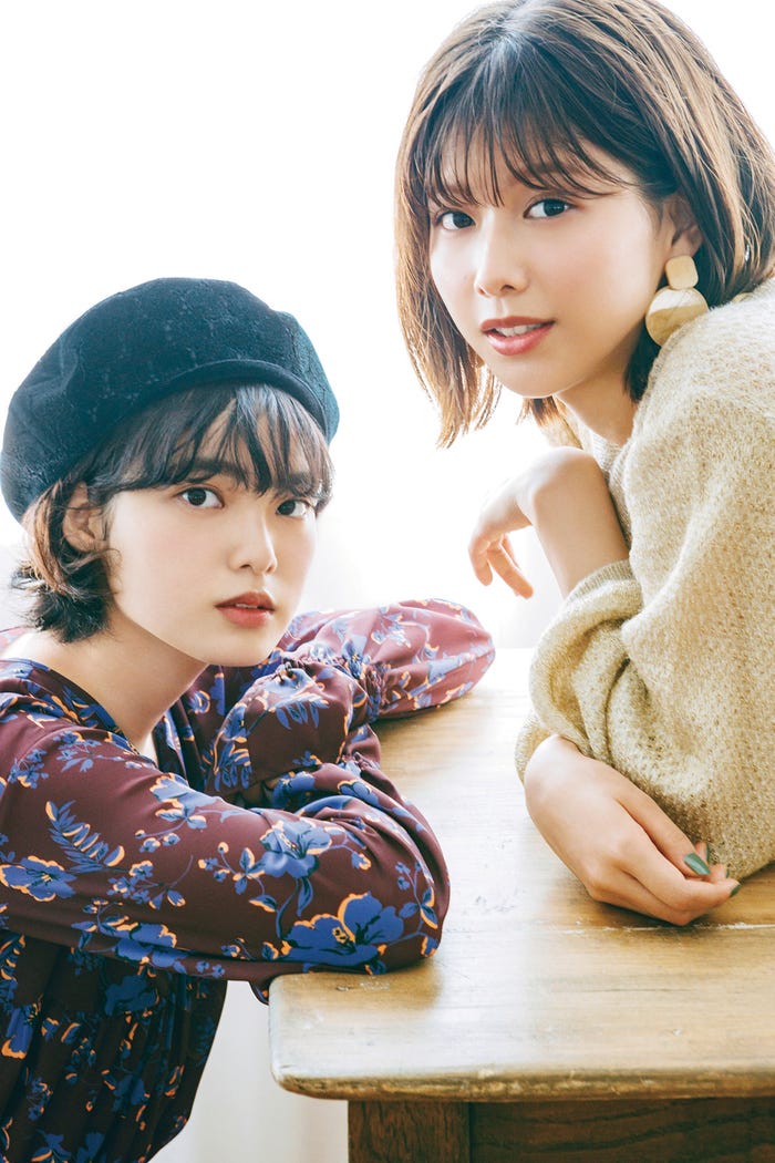平手友梨奈&渡邉理佐(C)non-no12月号/集英社、撮影/柴田フミコ