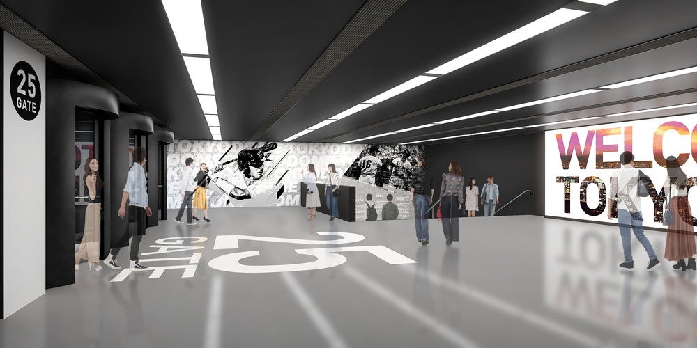 25ゲート内エントランス イメージ図（LEDディスプレーは図の右部分）／画像提供：東京ドーム