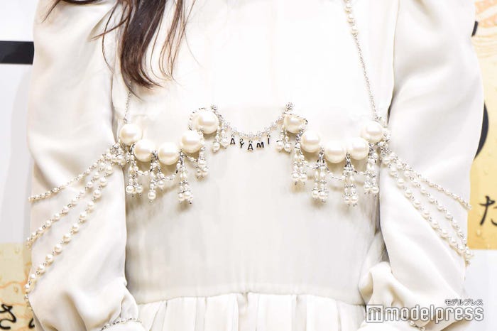 中条あやみ、ドレスの胸元にAYAMIの文字(C)モデルプレス