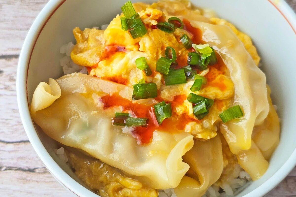 ふわとろギョウ丼・ラー油